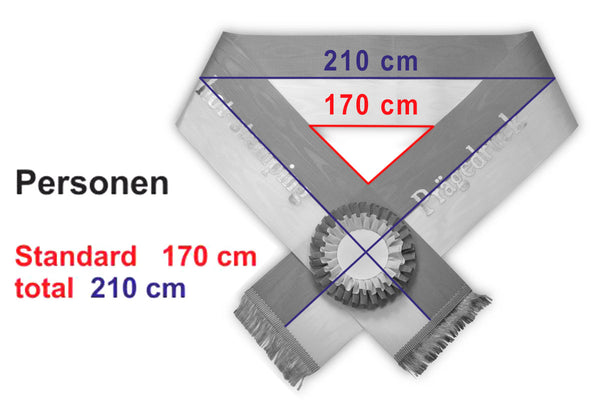 Zweifarbige Personen Schärpen - bedruckt Text+Grafik